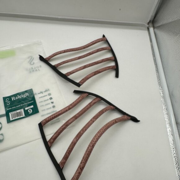 EUC Solely Jane Classic Comfort Sole Womens 9 Black Stripe w/Extra Raleigh KFT - Picture 8 of 9